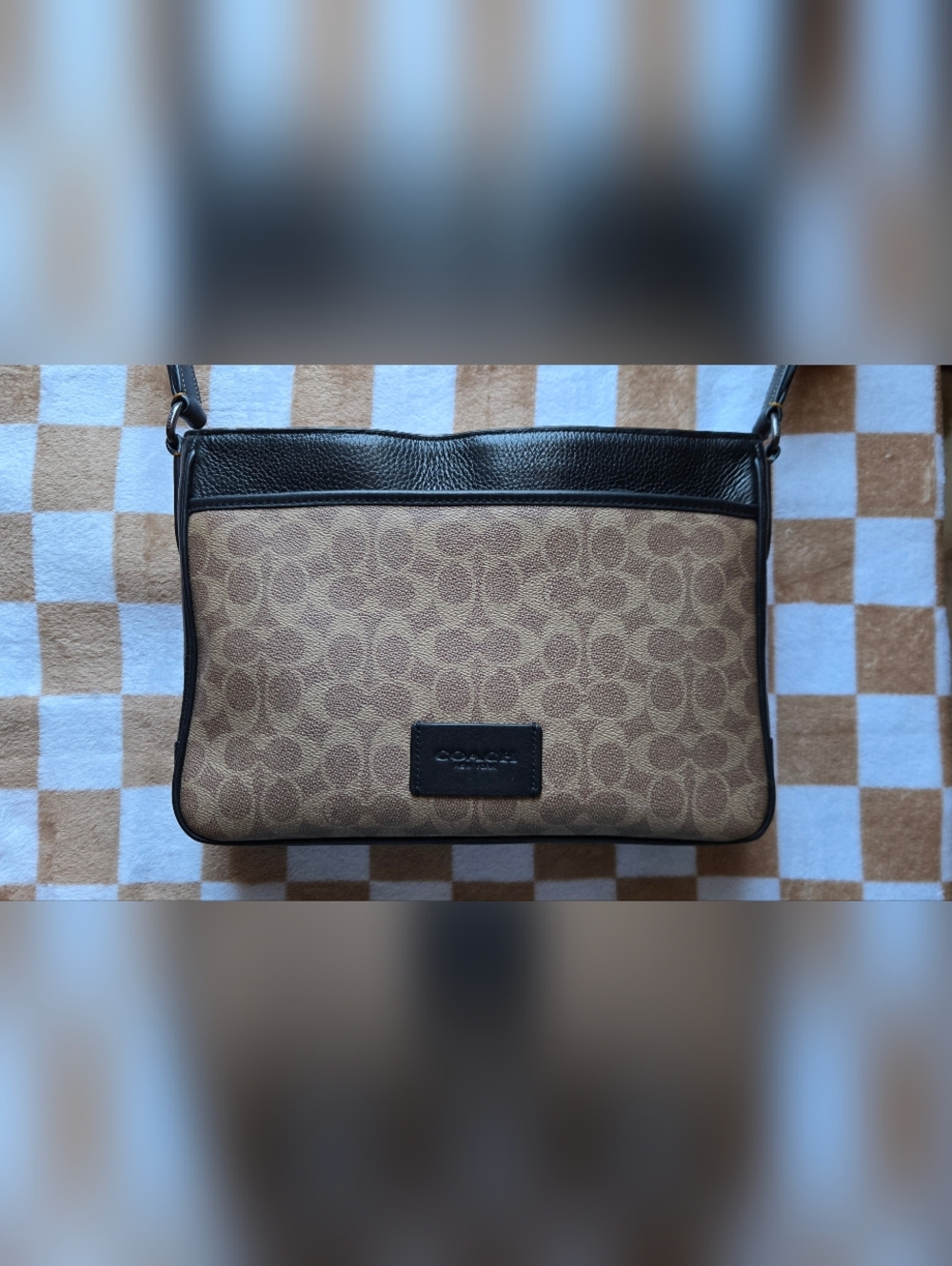 Coach District Bag In Signature Canvas And Pebble Leather